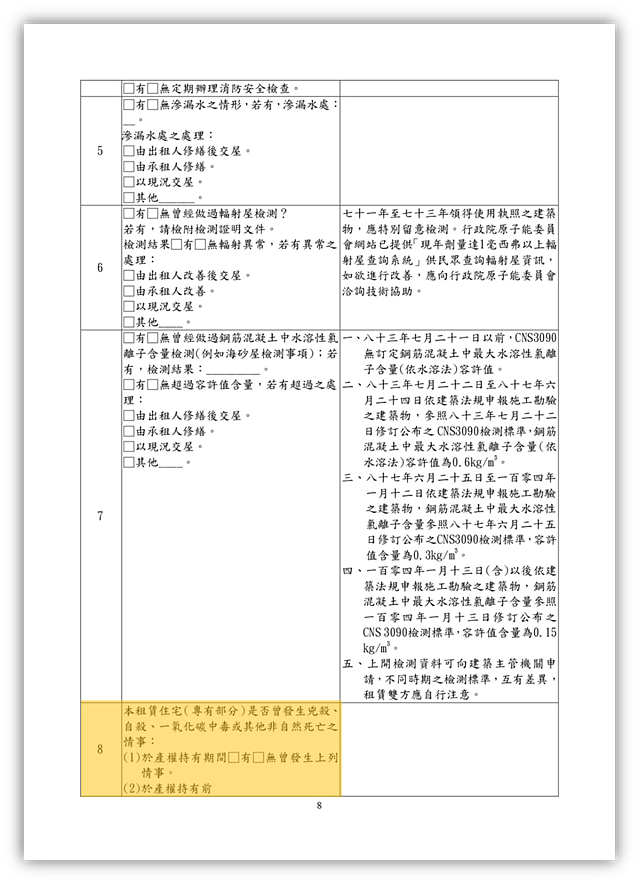 房東須於租賃標的現況確認書中勾選房子是否為凶宅|實價登錄比價王
